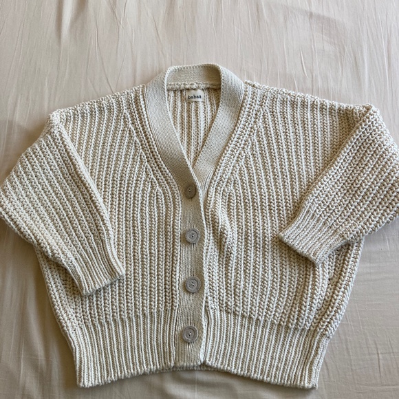 Babaa Sweaters - Babaa cotton cardigan in natural